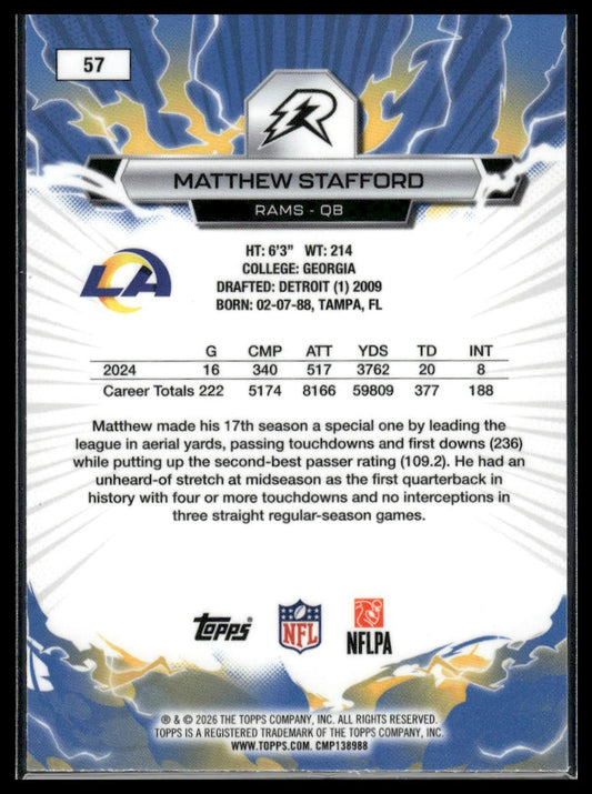 2025 Topps Resurgence #57 Matthew Stafford