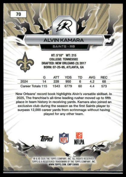 2025 Topps Resurgence #70 Alvin Kamara