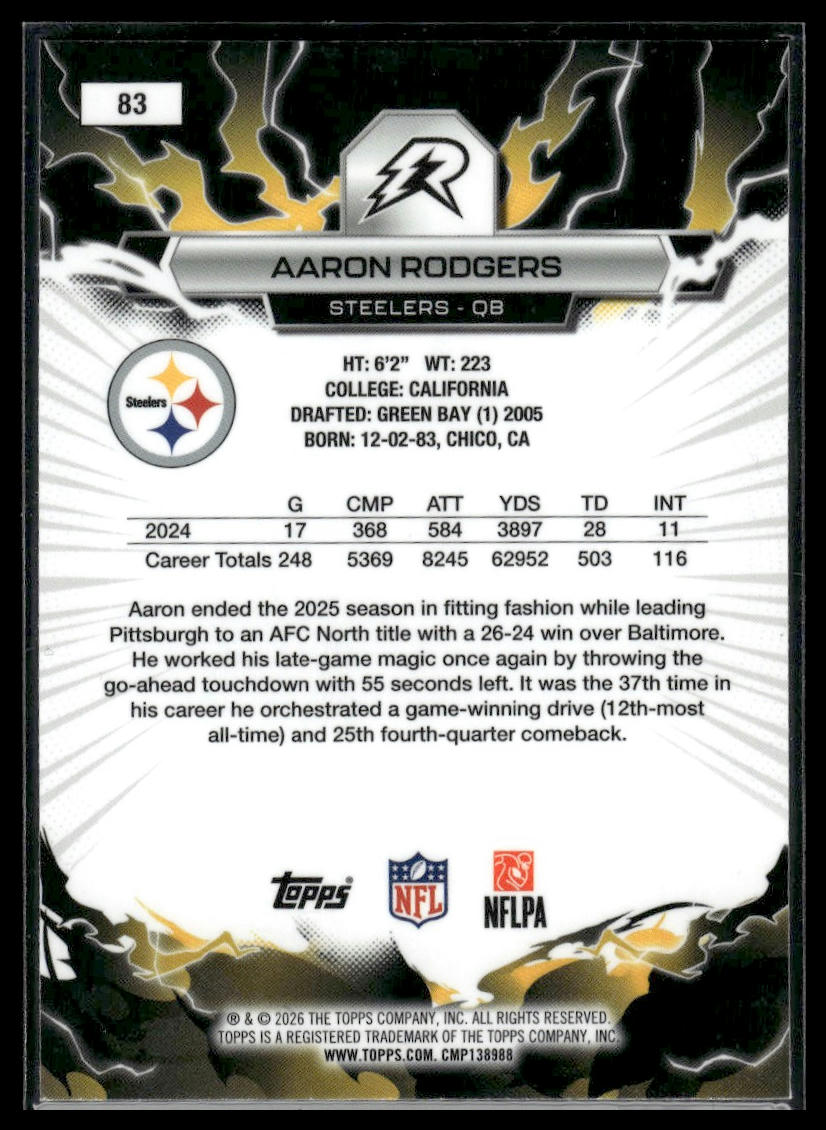 2025 Topps Resurgence #83 Aaron Rodgers