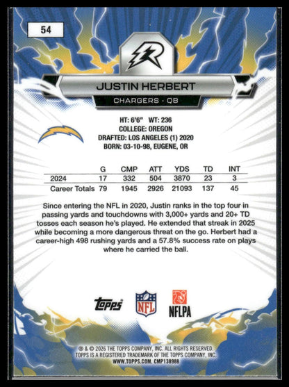 2025 Topps Resurgence #54 Justin Herbert