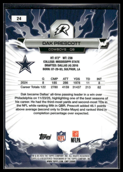 2025 Topps Resurgence #24 Dak Prescott Prism Refractor