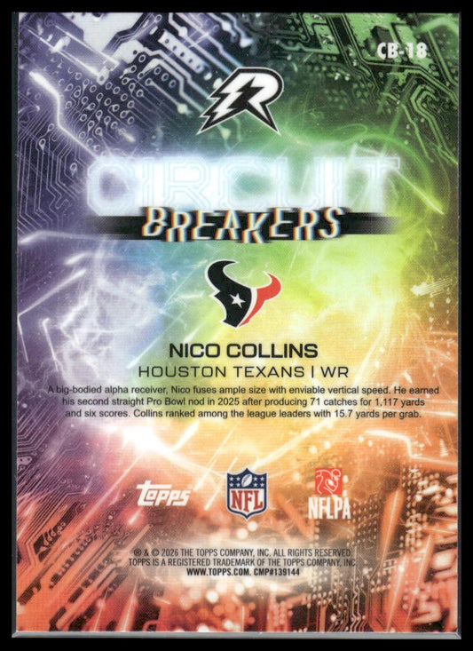 2025 Topps Resurgence #CB-18 Nico Collins Circuit Breakers