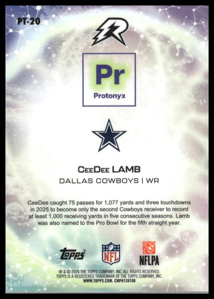 2025 Topps Resurgence #PT-20 CeeDee Lamb Protonyx