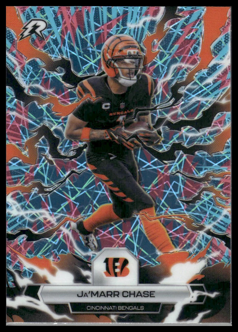 2025 Topps Resurgence #20 Ja’Marr Chase Sky Blue & Pink Shock Refractor