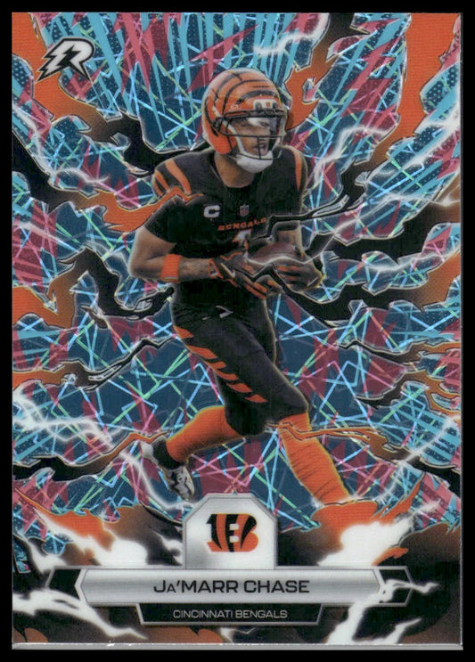 2025 Topps Resurgence #20 Ja’Marr Chase Sky Blue & Pink Shock Refractor