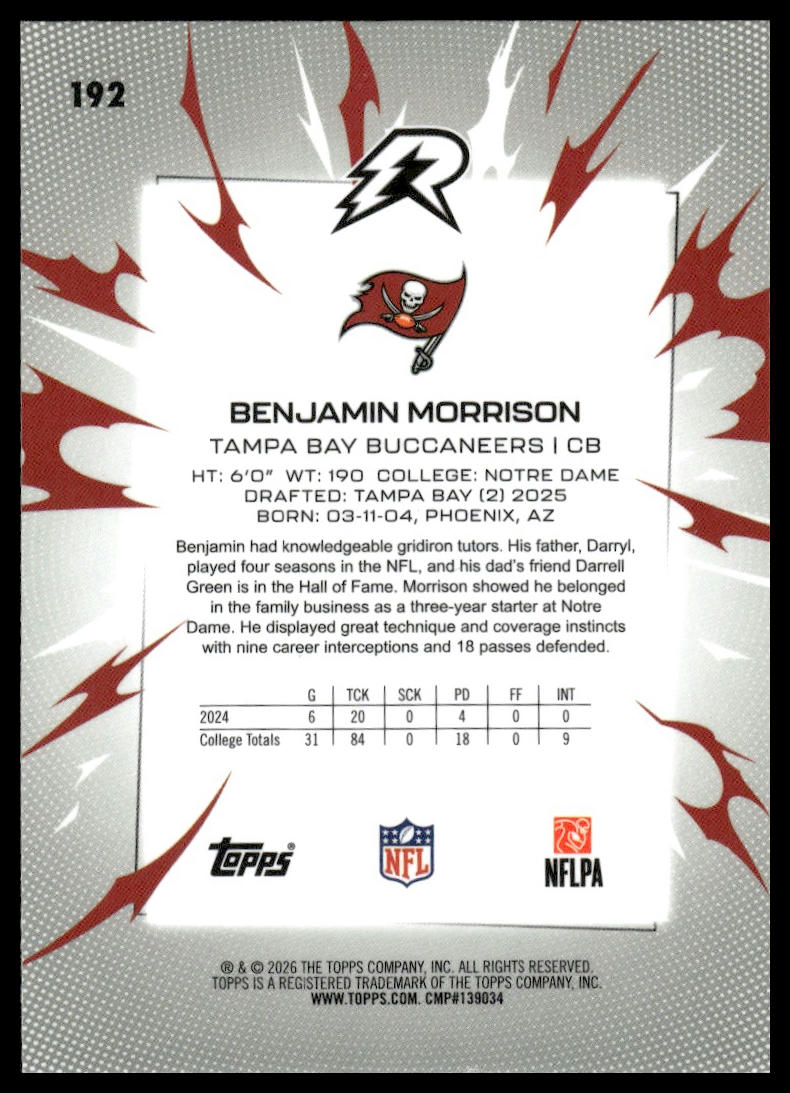 2025 Topps Resurgence #192 Benjamin Morrison
