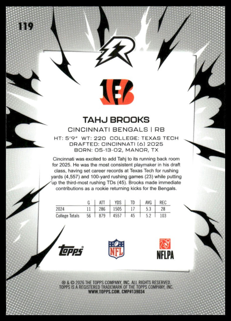 2025 Topps Resurgence #119 Tahj Brooks