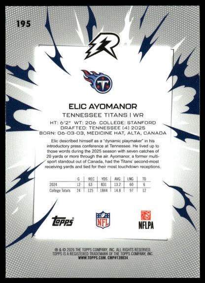 2025 Topps Resurgence #195 Elic Ayomanor