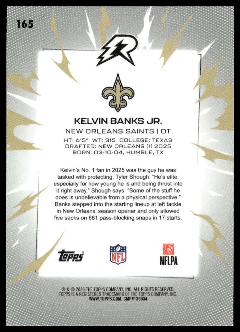 2025 Topps Resurgence #165 Kelvin Banks Jr.