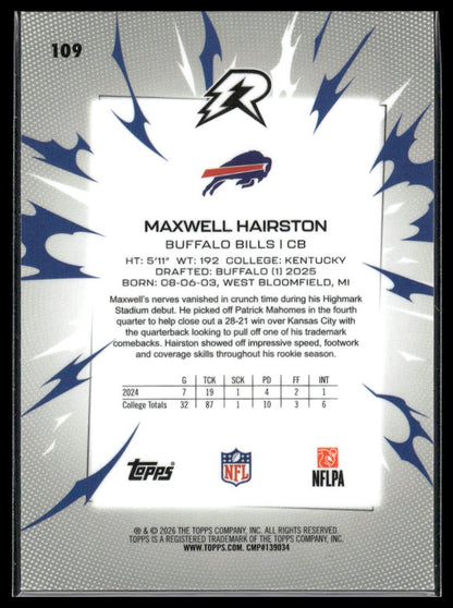 2025 Topps Resurgence #109 Maxwell Hairston