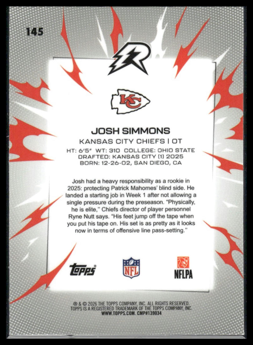2025 Topps Resurgence #145 Josh Simmons