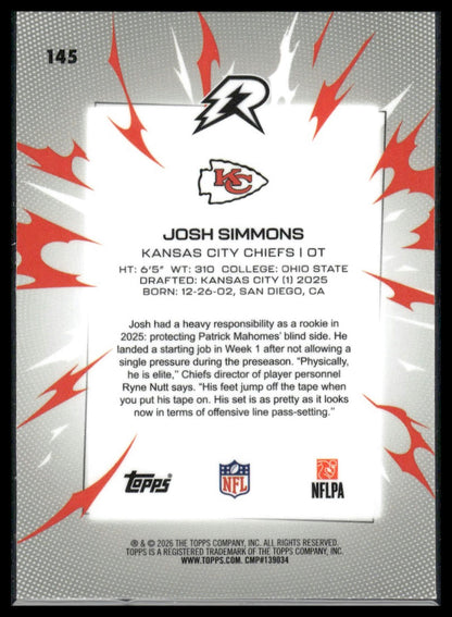 2025 Topps Resurgence #145 Josh Simmons