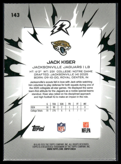 2025 Topps Resurgence #143 Jack Kiser Signatures