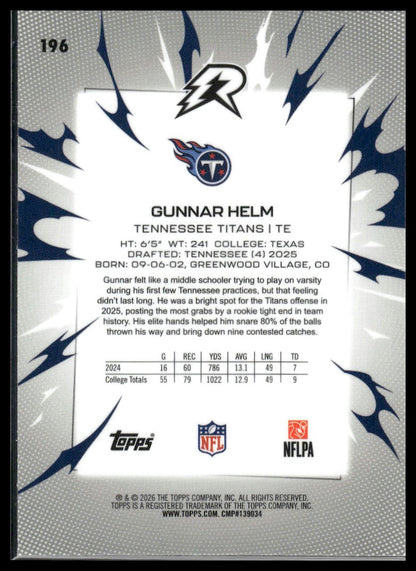 2025 Topps Resurgence #196 Gunnar Helm