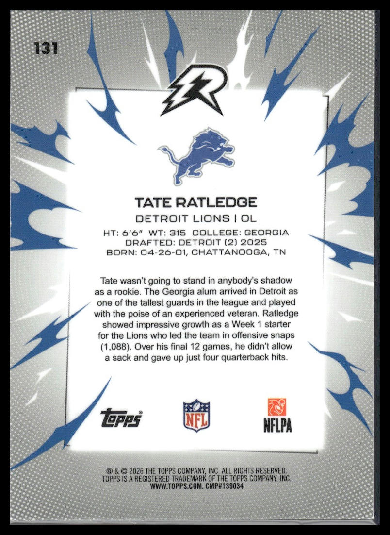 2025 Topps Resurgence #131 Tate Ratledge Refractor