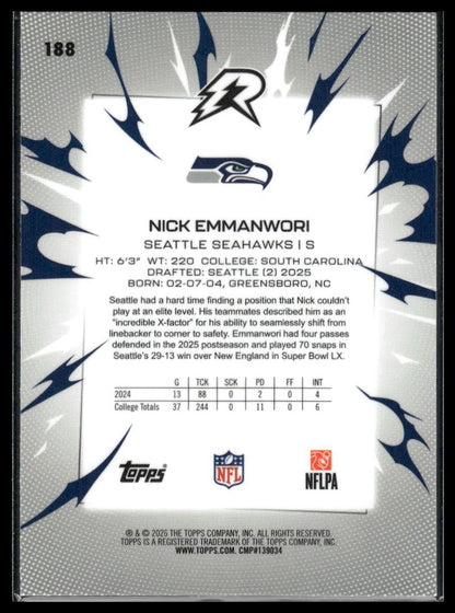 2025 Topps Resurgence #188 Nick Emmanwori