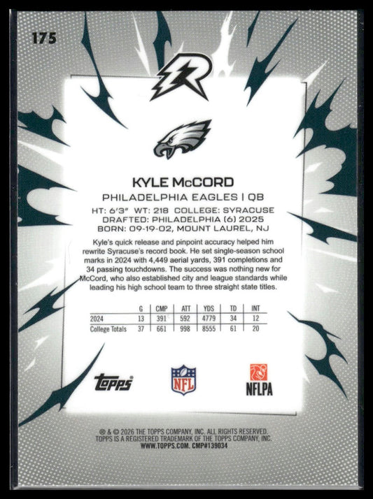 2025 Topps Resurgence #175 Kyle McCord