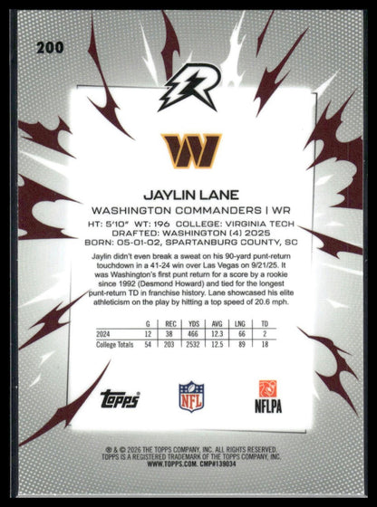 2025 Topps Resurgence #200 Jaylin Lane