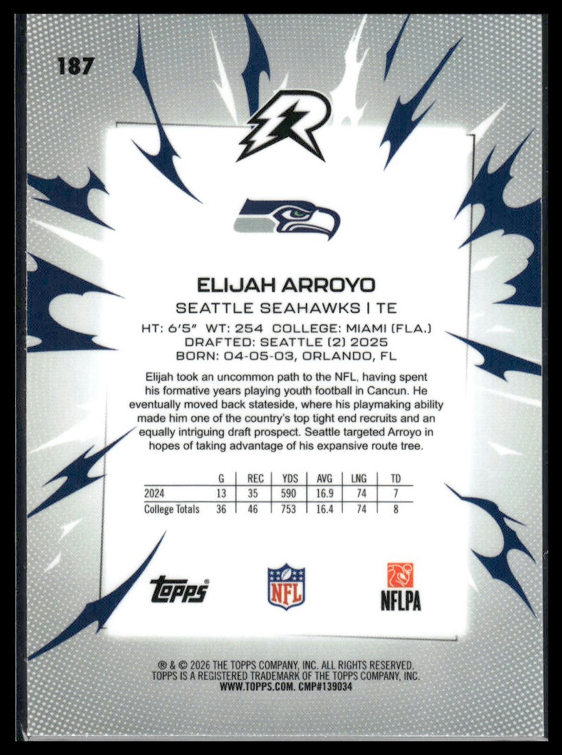 2025 Topps Resurgence #187 Elijah Arroyo