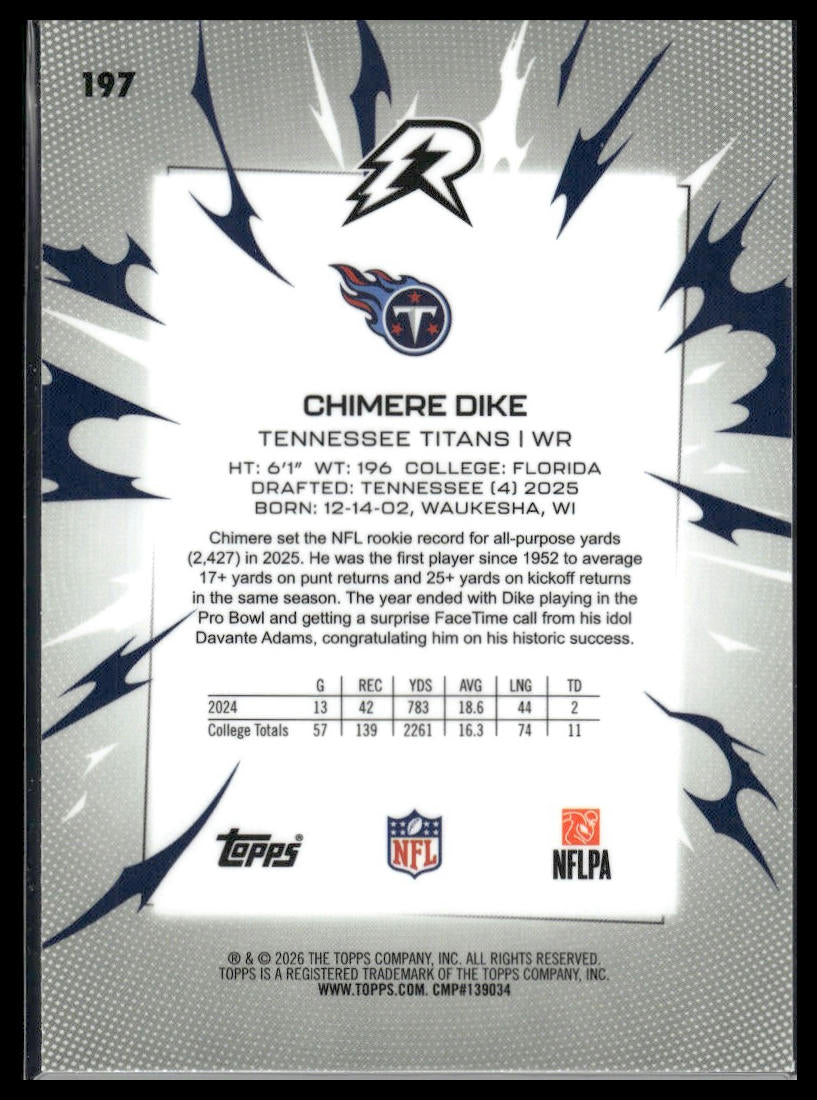 2025 Topps Resurgence #197 Chimere Dike