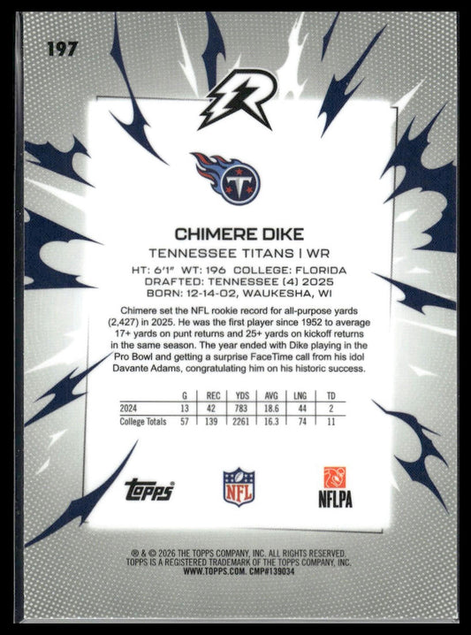 2025 Topps Resurgence #197 Chimere Dike