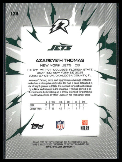 2025 Topps Resurgence #174 Azareye'h Thomas