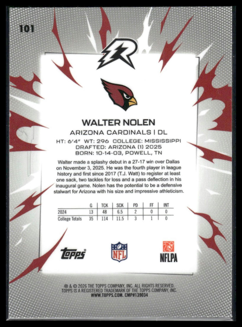 2025 Topps Resurgence #101 Walter Nolen