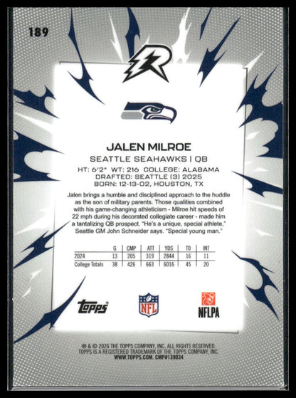 2025 Topps Resurgence #189 Jalen Milroe
