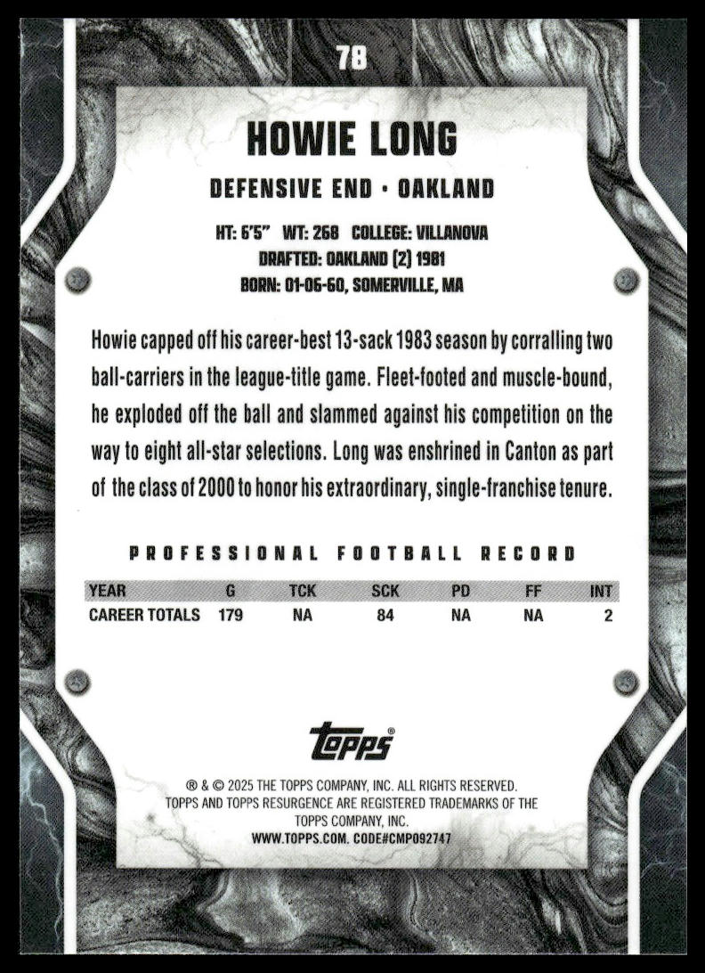 2024 Topps Resurgence #78 Howie Long