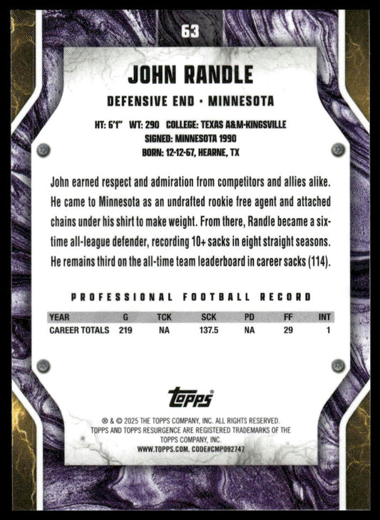 2024 Topps Resurgence #63 John Randle