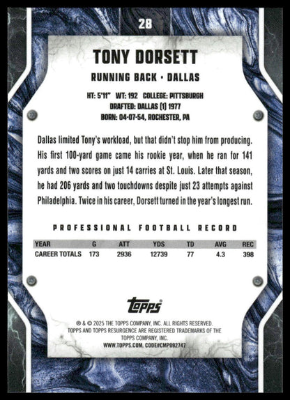 2024 Topps Resurgence #28 Tony Dorsett