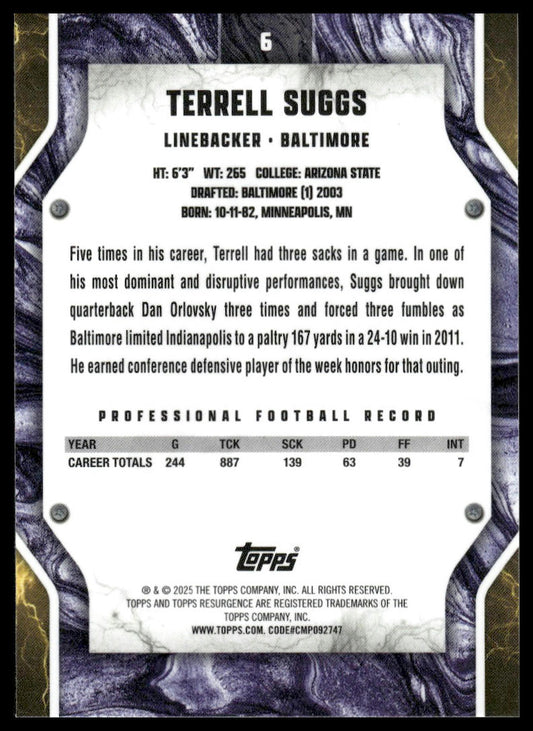 2024 Topps Resurgence #6 Terrell Suggs
