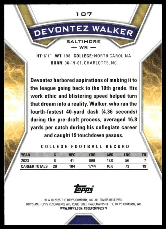 2024 Topps Resurgence #107 Devontez Walker