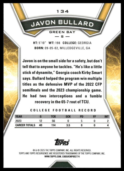2024 Topps Resurgence #134 Javon Bullard Refractor
