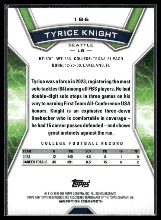2024 Topps Resurgence #186 Tyrice Knight