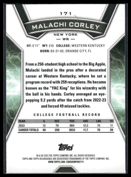 2024 Topps Resurgence #171 Malachi Corley Surge
