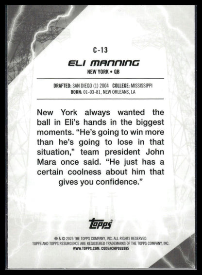 2024 Topps Resurgence #C-13 Eli Manning Conductors