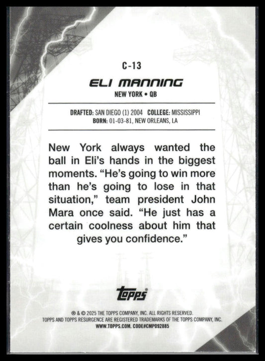 2024 Topps Resurgence #C-13 Eli Manning Conductors