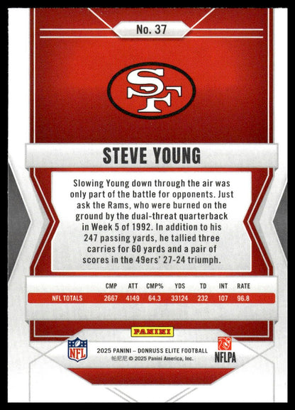 2025 Panini Donruss Elite Football #37 Steve Young