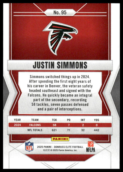 2025 Panini Donruss Elite Football #95 Justin Simmons