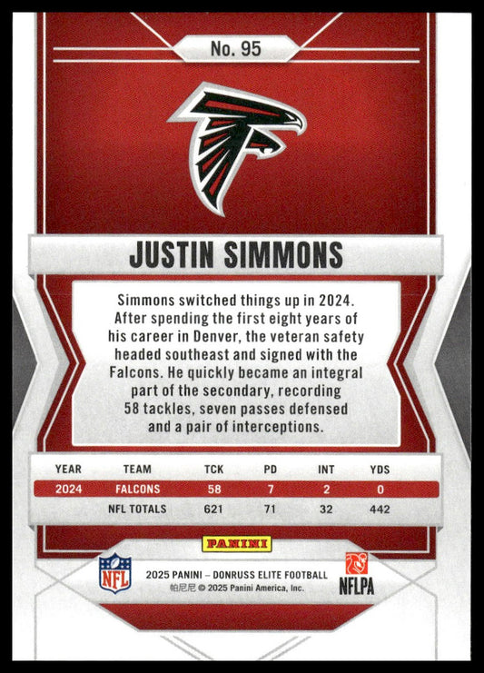 2025 Panini Donruss Elite Football #95 Justin Simmons