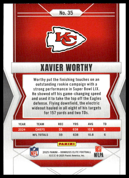 2025 Panini Donruss Elite Football #35 Xavier Worthy