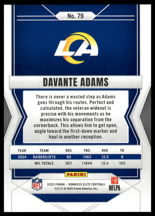 2025 Panini Donruss Elite Football #79 Davante Adams