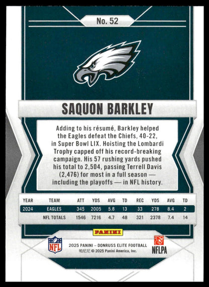 2025 Donruss Elite #52 Saquon Barkley Pink