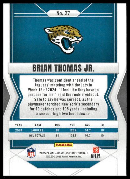 2025 Panini Donruss Elite Football #27 Brian Thomas Jr.