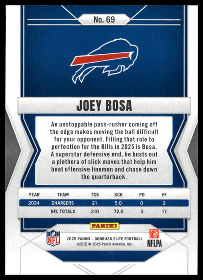 2025 Donruss Elite #69 Joey Bosa Aspirations Lime Green #/999