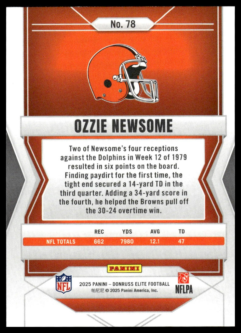 2025 Panini Donruss Elite Football #78 Ozzie Newsome