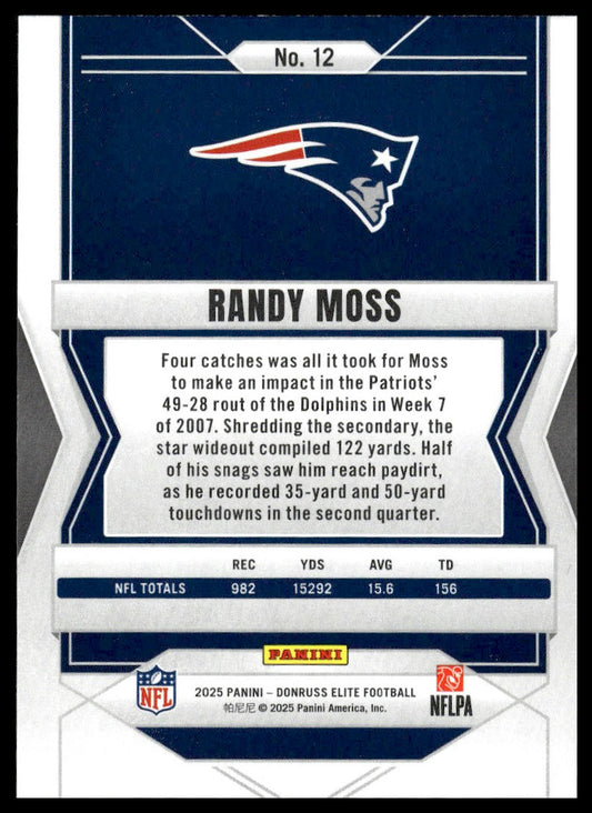 2025 Panini Donruss Elite Football #12 Randy Moss