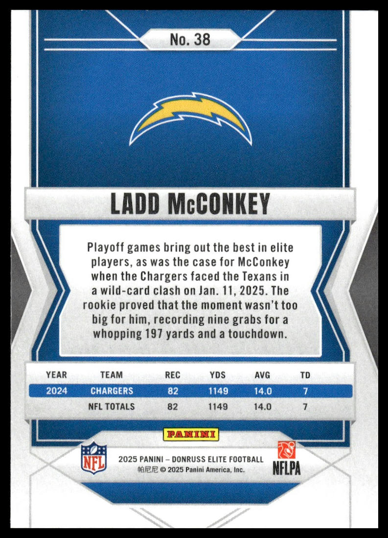 2025 Panini Donruss Elite Football #38 Ladd McConkey