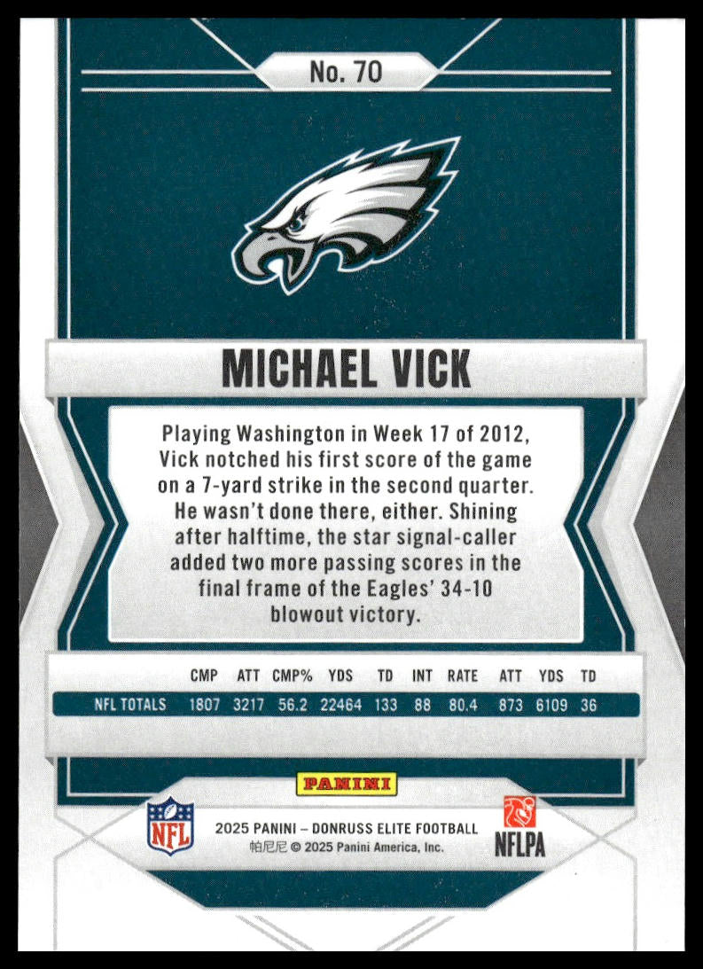 2025 Donruss Elite #70 Michael Vick Pink